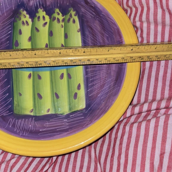 222 Fifth Ave Stoneware Plates Serving Salads, Asparagus, Artichokes, etc... - Picture 3 of 16